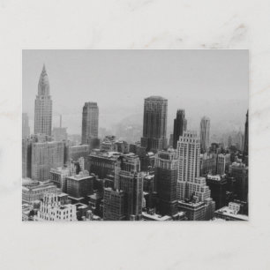Gray New York City Night Postcard