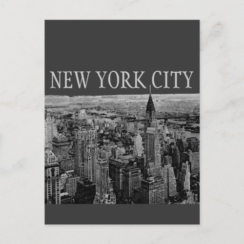 Gray New York City Panorama Postcards