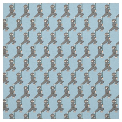 Gray Ninja 2 Design Fabric
