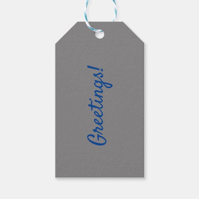 Gray no.2, Gray Gift tag (Front)