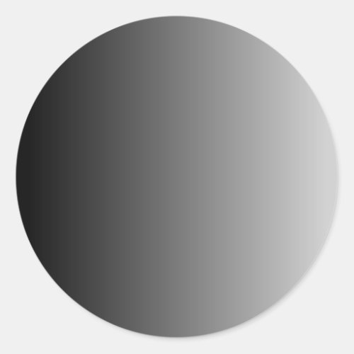 Gray Ombre Blank Classic Round Sticker