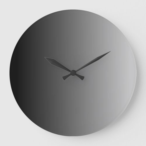 Gray Ombre Large Clock