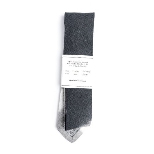Gray Ombre Necktie w/Personalized Monogram (Back)