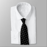 Gray on Black F-15E Fighter Jet Pattern Neck Tie<br><div class="desc">This tie features a pattern of dark gray F-15E strike eagles on a black background. The background color can easily be changed to another color of your choice for a custom look. The reverse of the tie is printed with dark gray and has a black front view of the Strike...</div>
