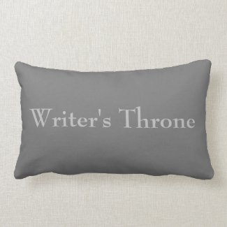 Gray on Gray Writer's Lumbar Pillow
