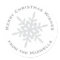 Gray on White Snowflake Envelope Closure Sticker