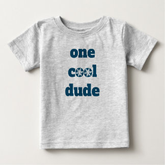 Gray One Cool Dude Snowflake Baby T-Shirt