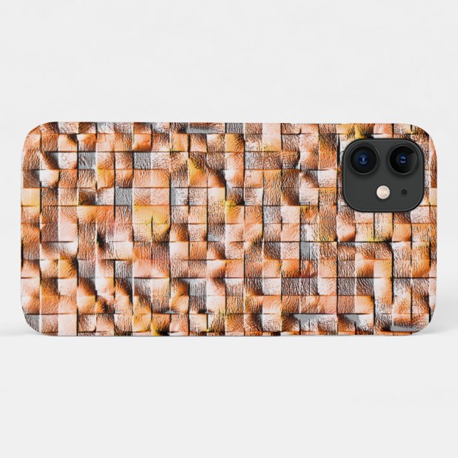 Gray orange rough ceramic tile with flaws, virtual Case-Mate iPhone case (Back (Horizontal))
