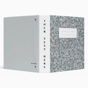 Gray Organic Stone Texture Seamless Pattern 3 Ring Binder