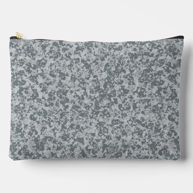 Gray Organic Stone Texture Seamless Pattern Accessory Pouch (Front)