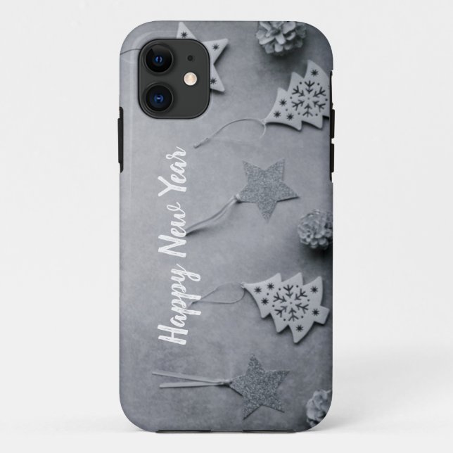Gray ornaments iPhone case (Back)