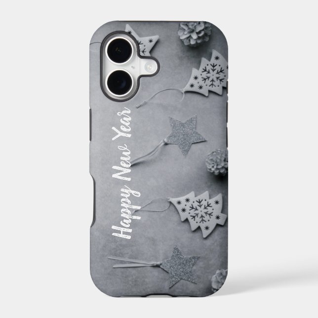 Gray ornaments iPhone case (Back)