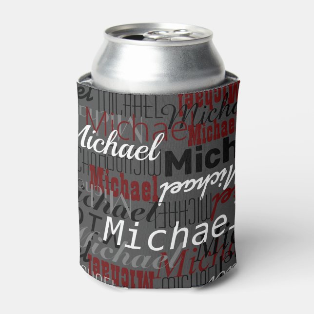 Gray Overlapped Names Can Cooler (Can Front)