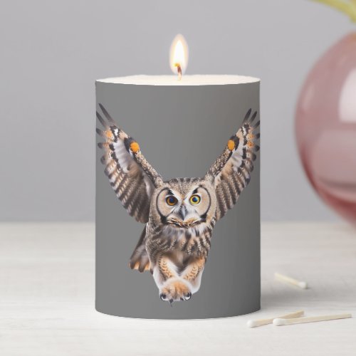 Gray owl Candle for protection ritual