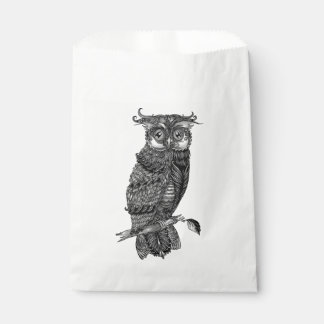 Gray Owl  Favor Bag