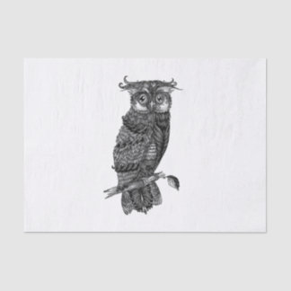 Gray Owl  Tissue Paper