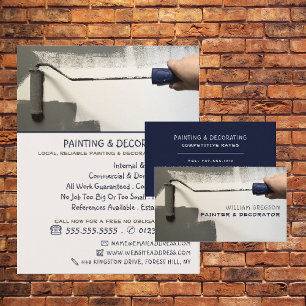 Gray Paint Roller, Painter & Decorator Advertising Flyer