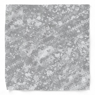 Gray Paint Splattered Rustic Paint Print Pattern Bandana