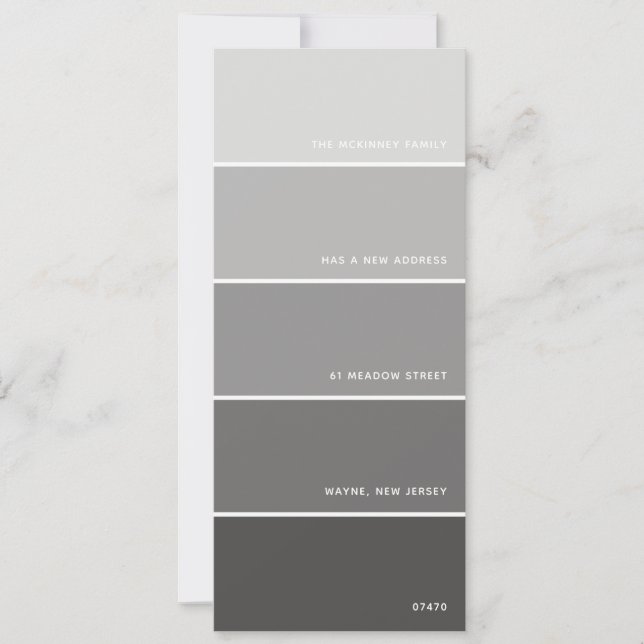 Gray Paint Swatch New Address Announcement (Front)