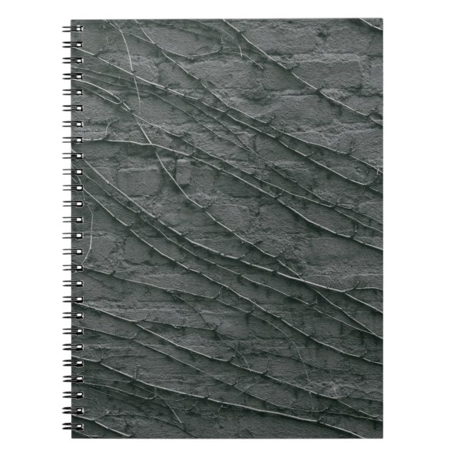 Gray painted brick wall notebook (Front)