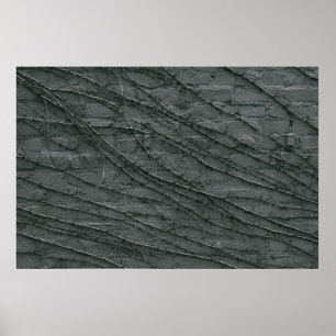 Gray painted brick wall poster