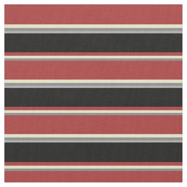 Gray, Pale Goldenrod, Brown, Black & Dark Gray Fabric (Close Up)