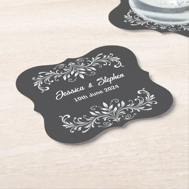 Gray Paper Coaster (Angled)