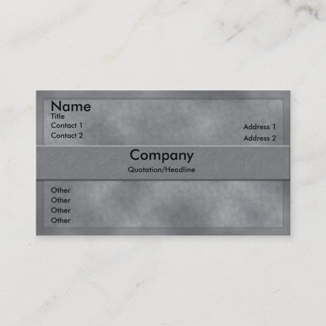 Gray Parchment Business Card (Front)