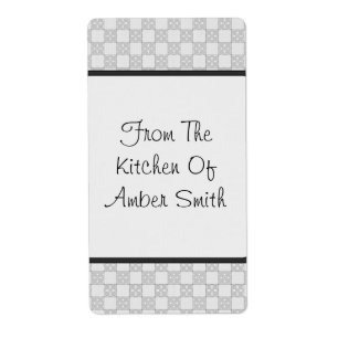 Gray Patchwork Pattern Label