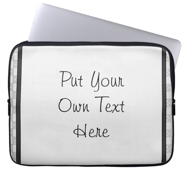 Gray Patchwork Pattern Laptop Sleeve (Front)