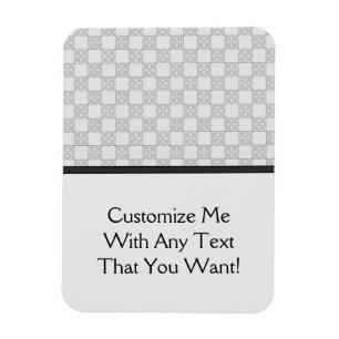 Gray Patchwork Pattern Magnet