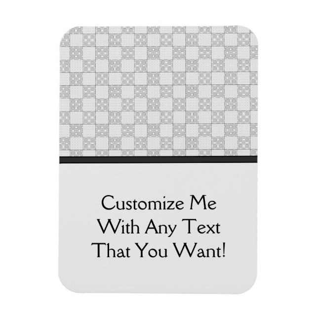Gray Patchwork Pattern Magnet (Vertical)