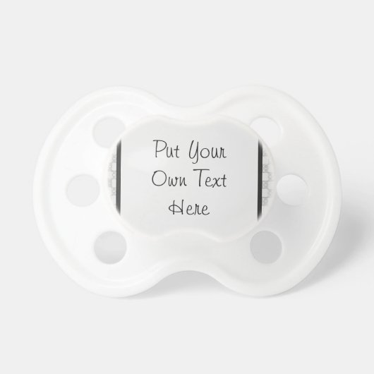 Gray Patchwork Pattern Pacifier (Front)