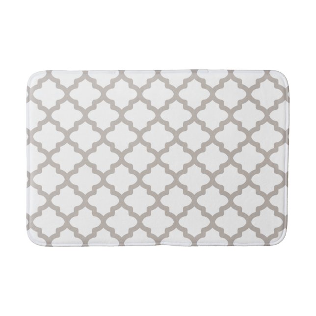 Gray Pattern Bathroom Rug Bath Mat (Front)