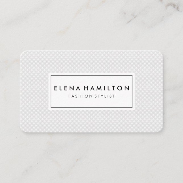 Gray Pattern Business Card (Front)