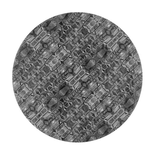 Gray Pattern Glass Cutting Board (Front)