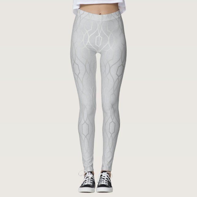 Gray Pattern Leggings (Front)