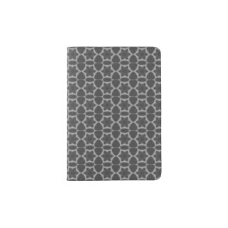 gray pattern passport holder