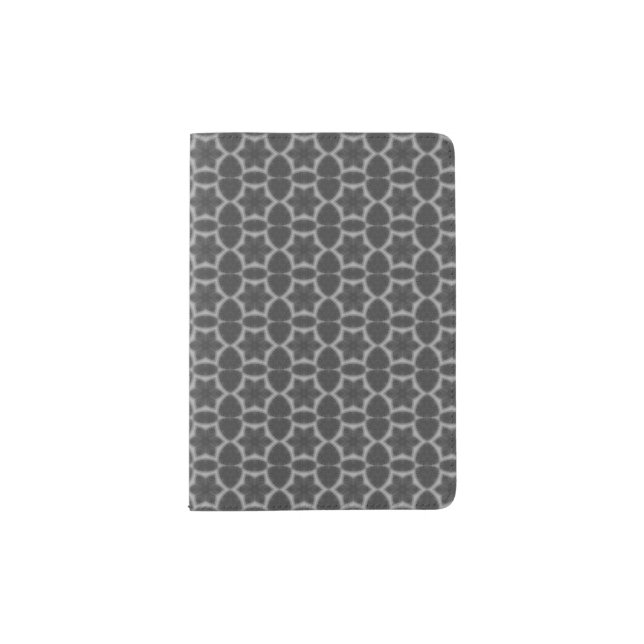 gray pattern passport holder (Front)