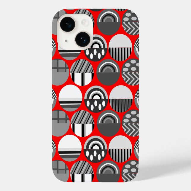 Gray Patterned Ovals  Case-Mate iPhone Case (Back)