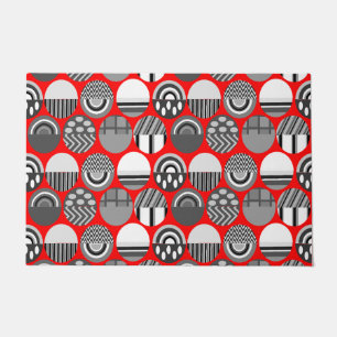 Gray Patterned Ovals Doormat