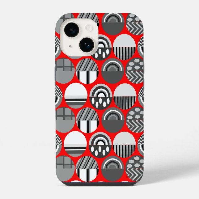 Gray Patterned Ovals  Iphone Case (Back)