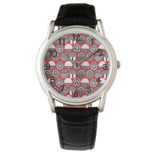 Gray Patterned Ovals  Watch