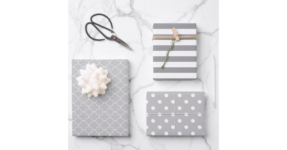 Gray Wrapping Paper Sheets, Zazzle