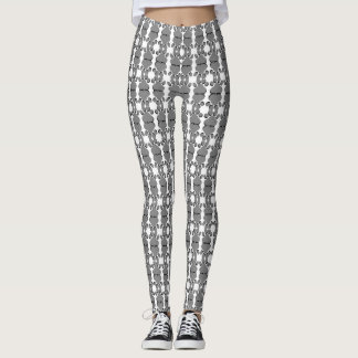 Gray Paw Print Leggings
