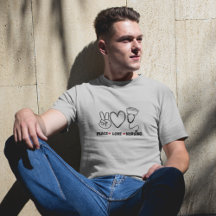 Gray Peace Love Nursing Appreciation