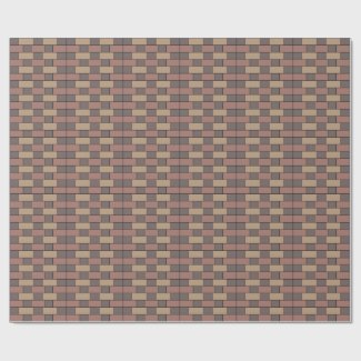 Gray Peach Pink Brick Wall Wrapping Paper