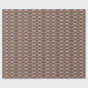 Gray Peach Pink Brick Wall Wrapping Paper