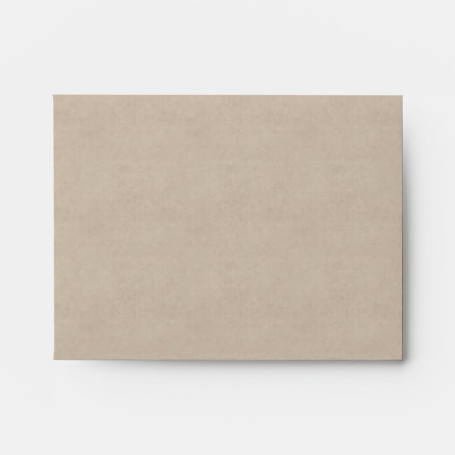 Gray Pearls Parchment Wedding RSVP Envelope (Front)