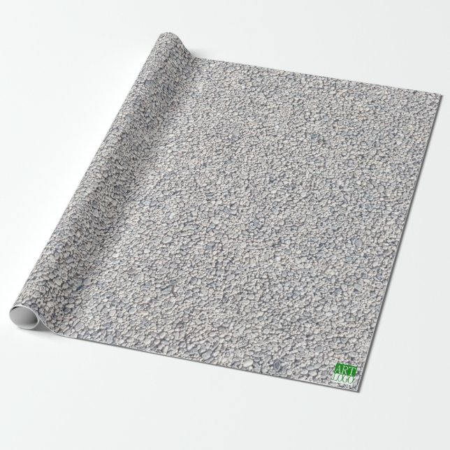 Gray Pebble Dash Wrapping Paper (Unrolled)